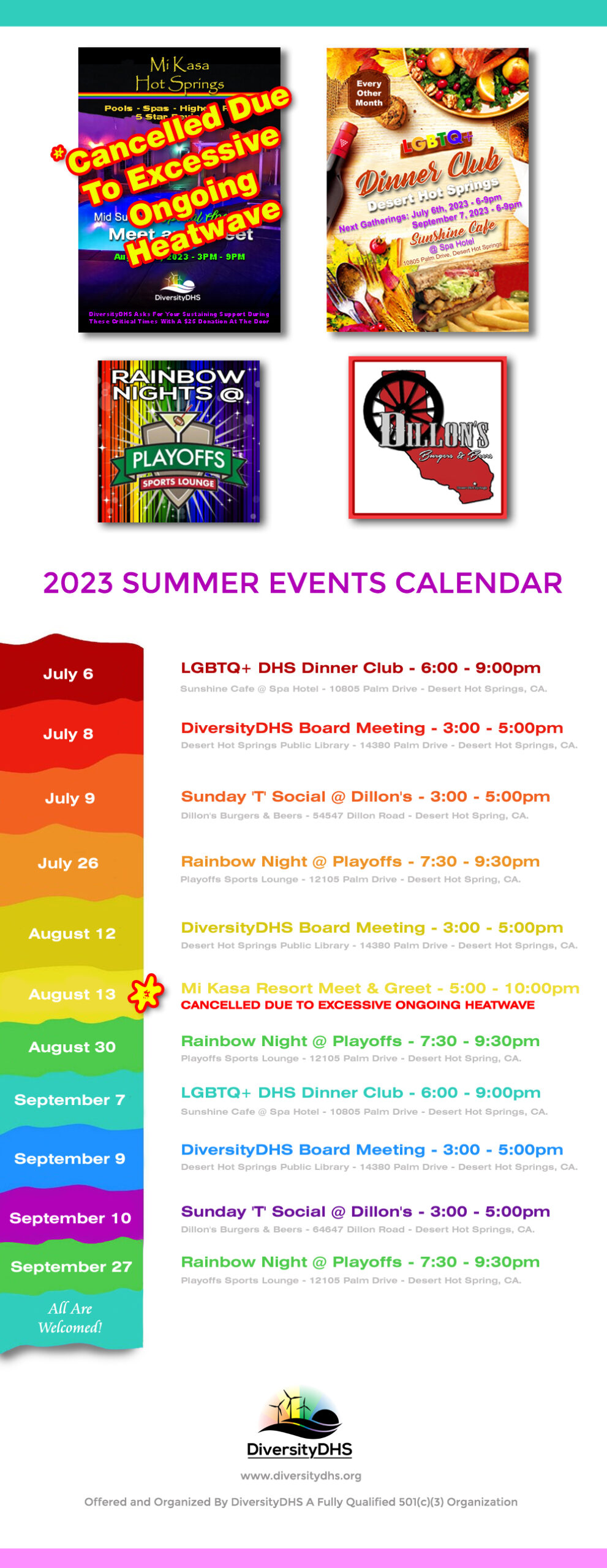 Summer Events Calendar 2023